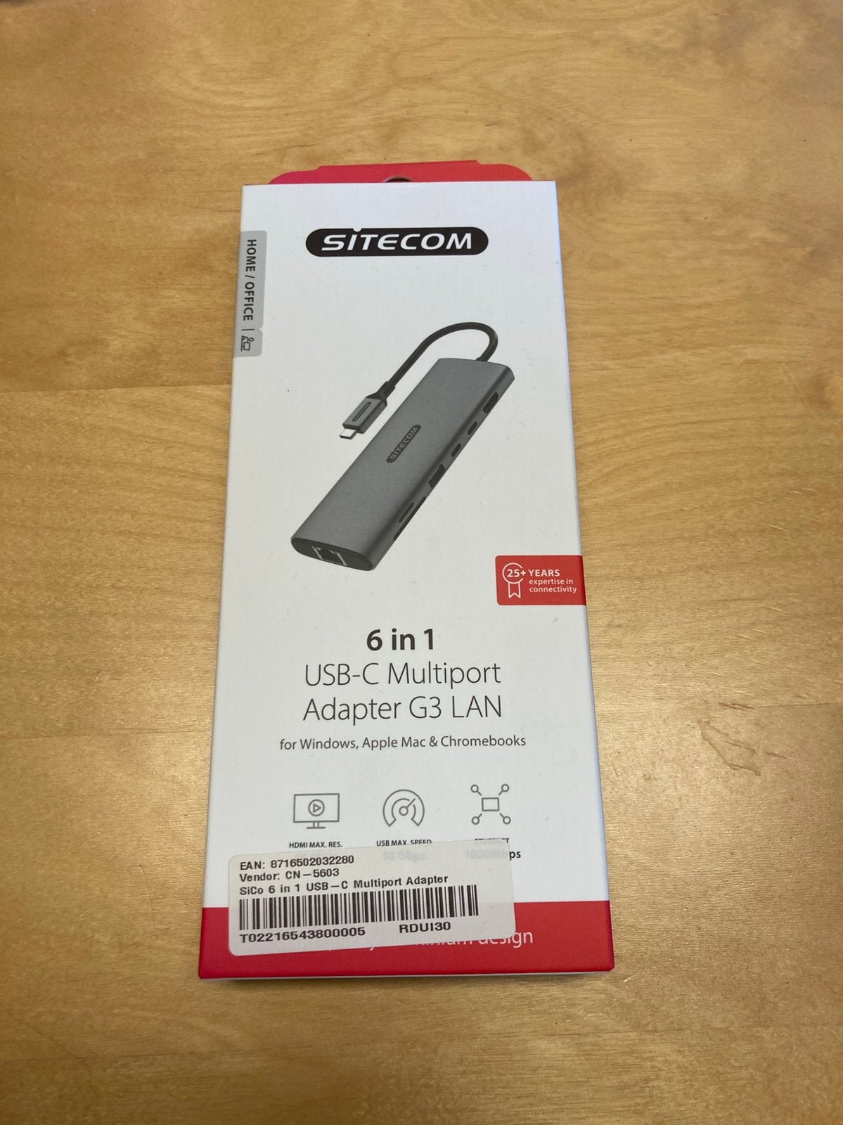 6-in-1 USB-C Multiport Adapter G3 LAN, Ophalen of Verzenden, Nieuw, USB-hub, Laptop