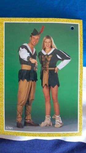 2 ZGAN Robin Hood verkleedpakken, man & vrouw, samen €25, Maat 38/40 (M), Carnaval, Ophalen of Verzenden, Zo goed als nieuw