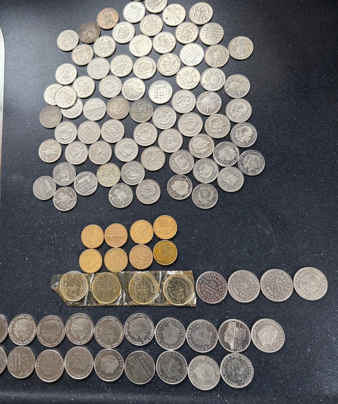 Nikkelen guldens knaken en 5 guldens 1ct 5 ct 10 ct en 25 ct, Postzegels en Munten, Munten | Nederland, Ophalen of Verzenden, Koningin Juliana