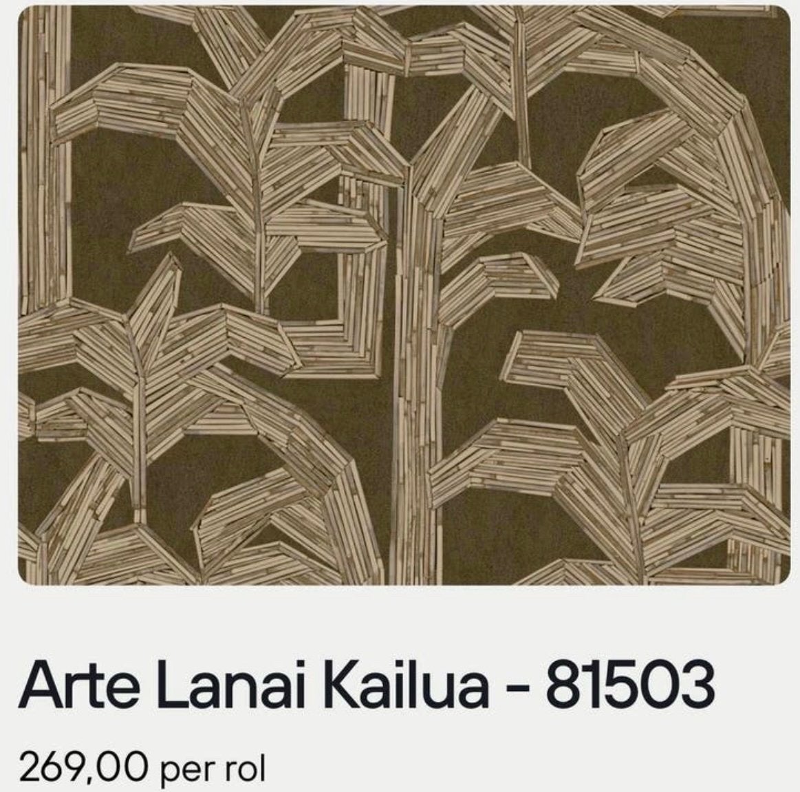 Arte Lanai Kailua - 81503 behang - 4 rollen (prijs per rol), Ophalen of Verzenden, Bruin