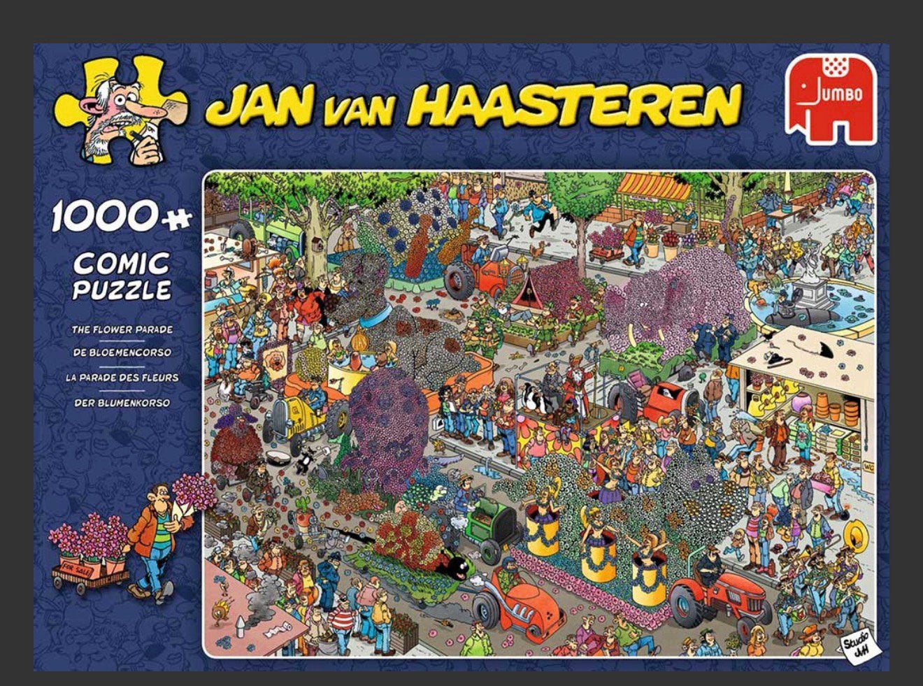Jan van Haasteren puzzel De bloemencorso, 1000 stukjes, Ophalen, 500 t/m 1500 stukjes, Zo goed als nieuw