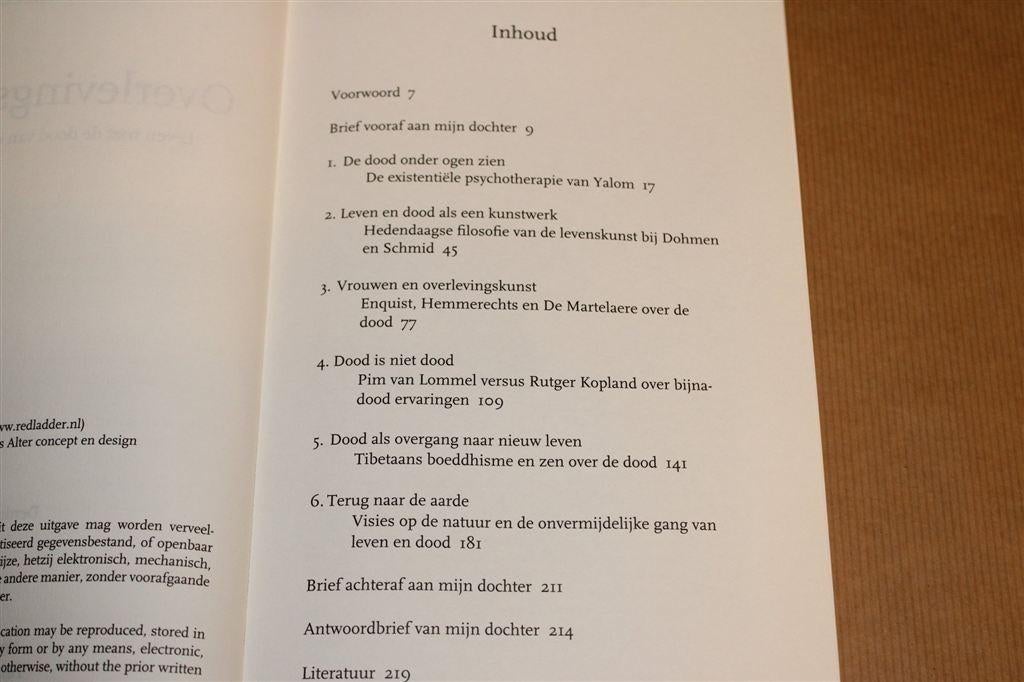 Overlevingskunst — Omgaan Met Dood Van Een Dierbare, Boeken, Ophalen of Verzenden, Gelezen, Overige onderwerpen, Achtergrond en Informatie