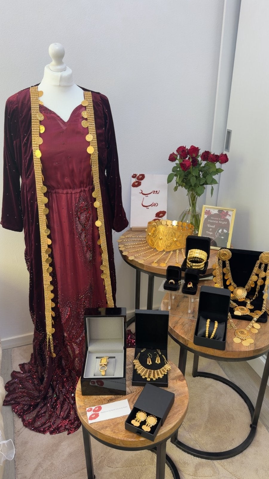 kurdish henna night dress, Maat 38/40 (M), Ophalen of Verzenden, Zo goed als nieuw, Rood