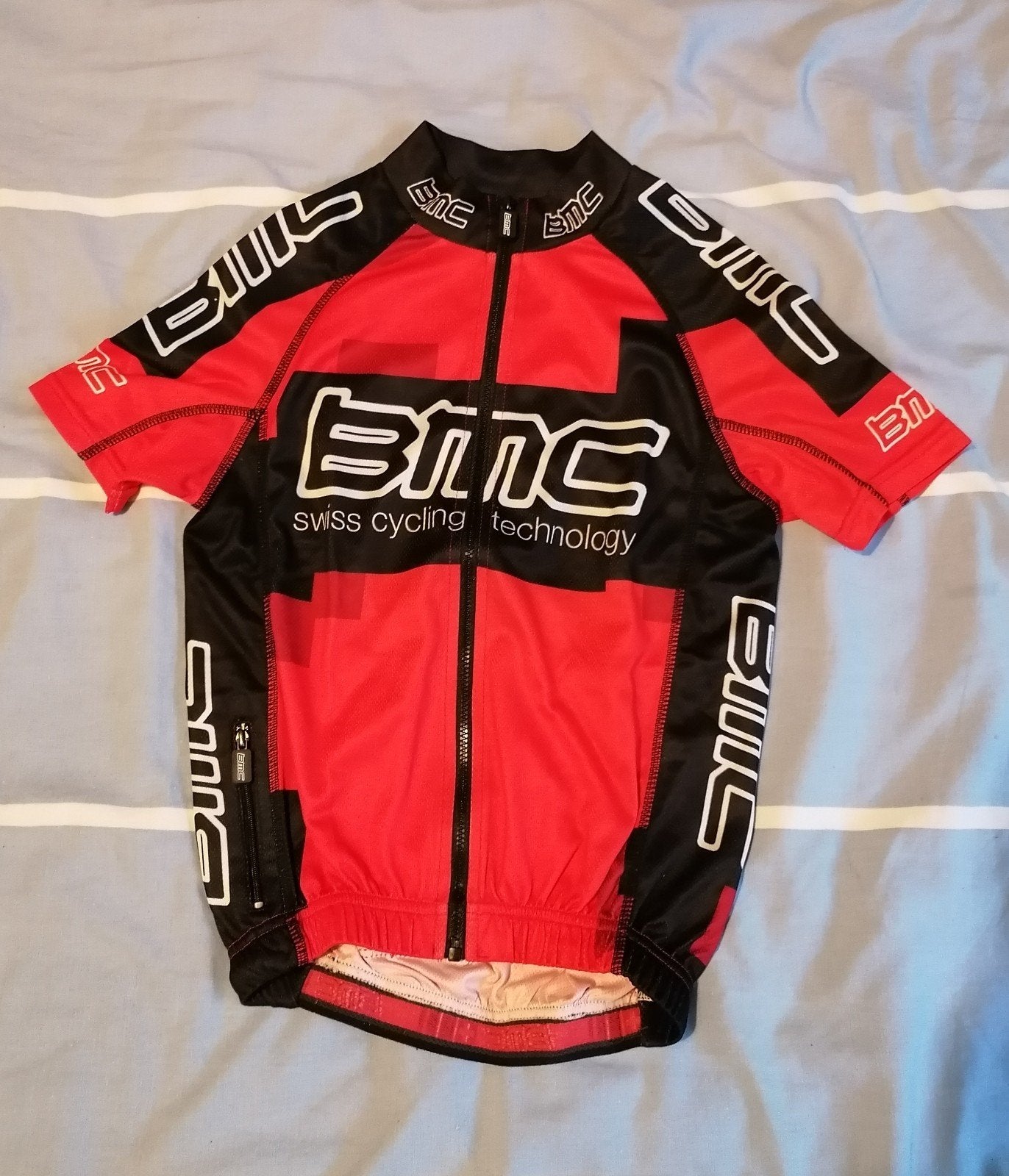 BMC Swiss Cycling Fietsshirt met Armstukken, S, Gebruikt, Heren, Ophalen of Verzenden