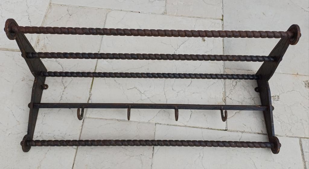 Gietijzeren kapstok, zwaar, Ophalen, Metaal, Wandkapstok, Minder dan 100 cm