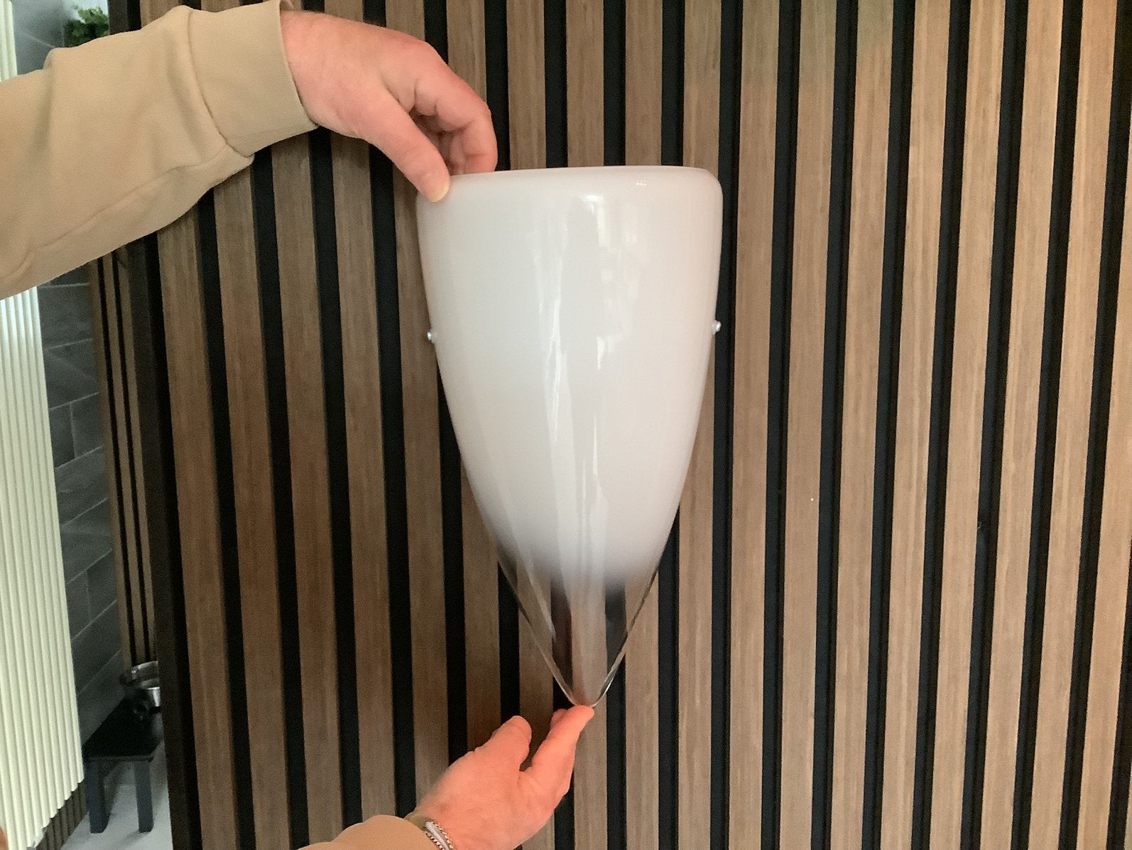 2 x Vistosi murano glazen design wandlampen, Ophalen, Zo goed als nieuw
