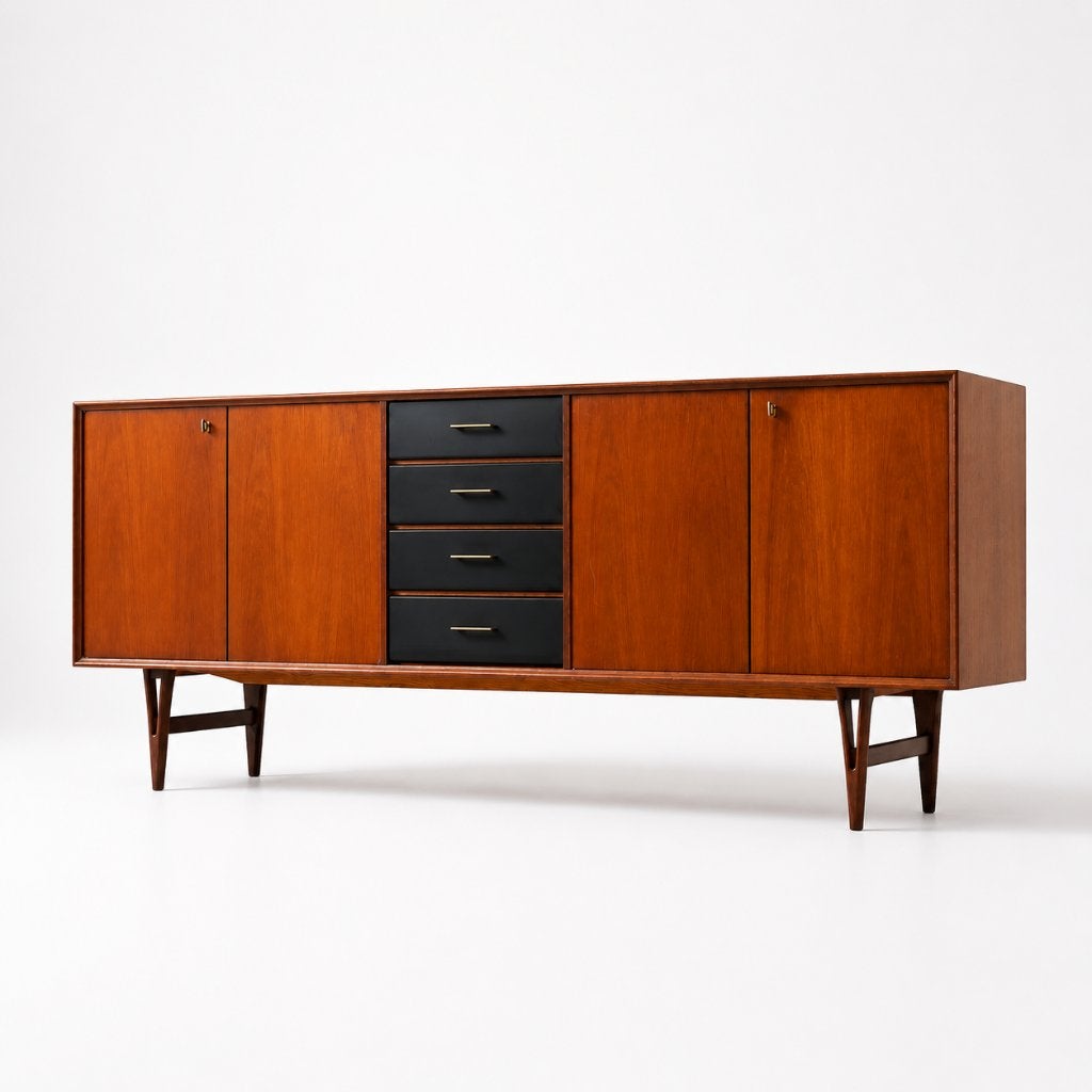 Prachtig vintage dressoir ( Van Pelt ), Huis en Inrichting, Kasten | Dressoirs, Ophalen, Met deur(en), Teakhout, 200 cm of meer