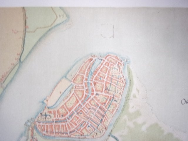 Dordrecht Plattegrond van de stad door Jacob van Deventer, Cartografie, Ophalen of Verzenden, 41 cm, 35 cm