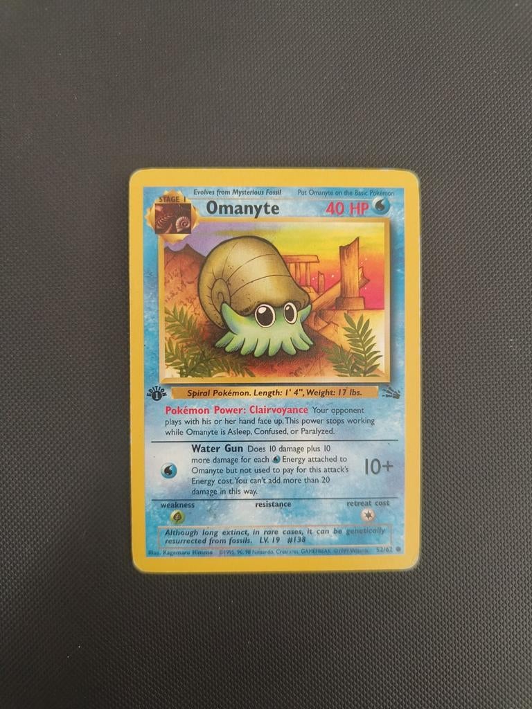 Omanyte fossil 1st edition (52/62), Ophalen of Verzenden, Zo goed als nieuw