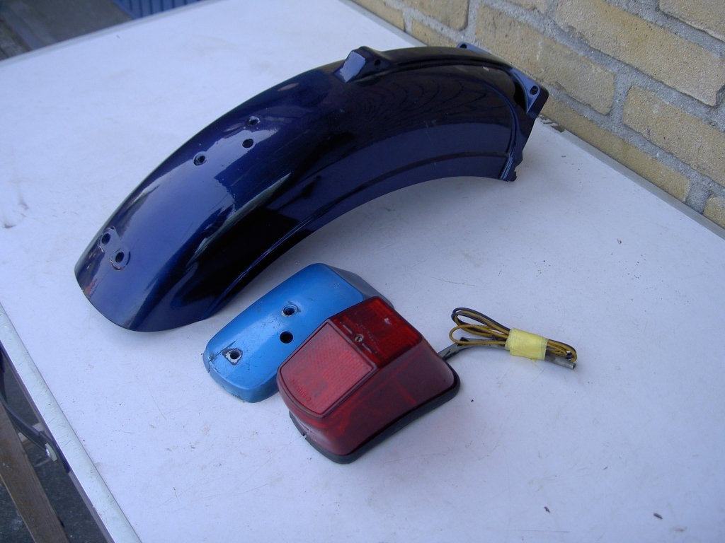 517 achterspatbord lang met losse sokkel en achterlicht, Ophalen of Verzenden, Gebruikt, Overige typen