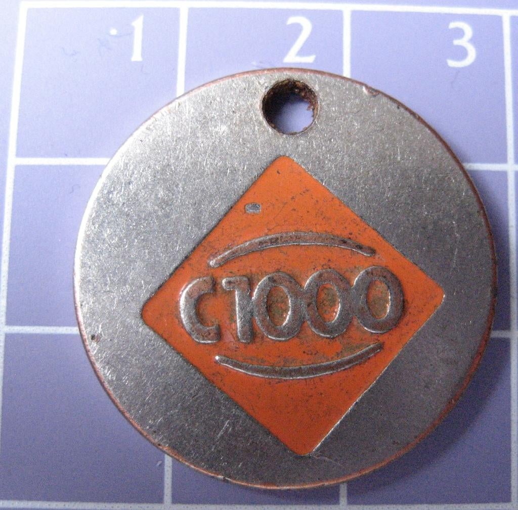 Winkelwagenmunt C1000., Verzamelen, Ophalen of Verzenden