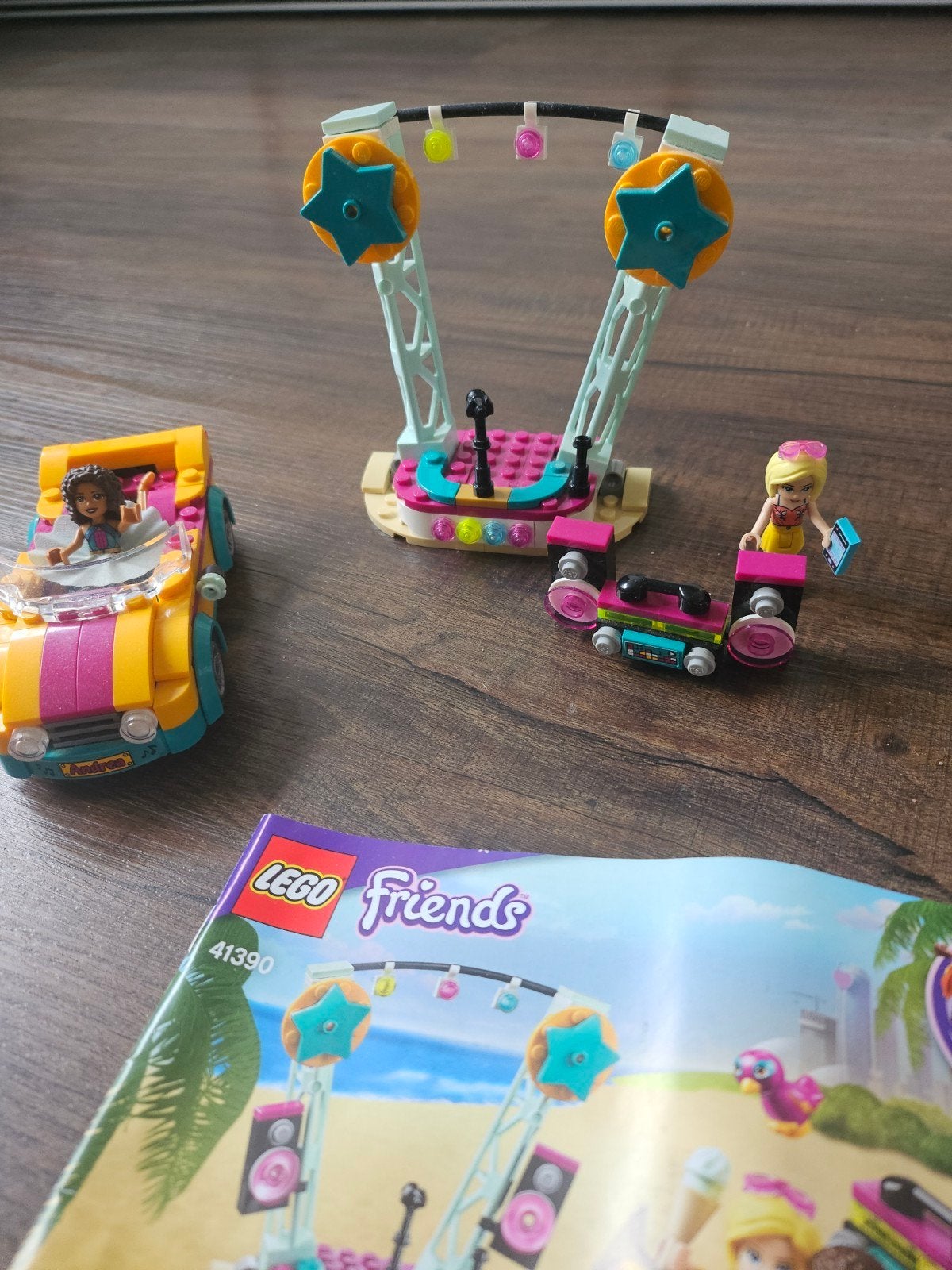 Lego Friends 41390 Andrea's Auto en Podium, Gebruikt, Lego, Friends, Ophalen of Verzenden