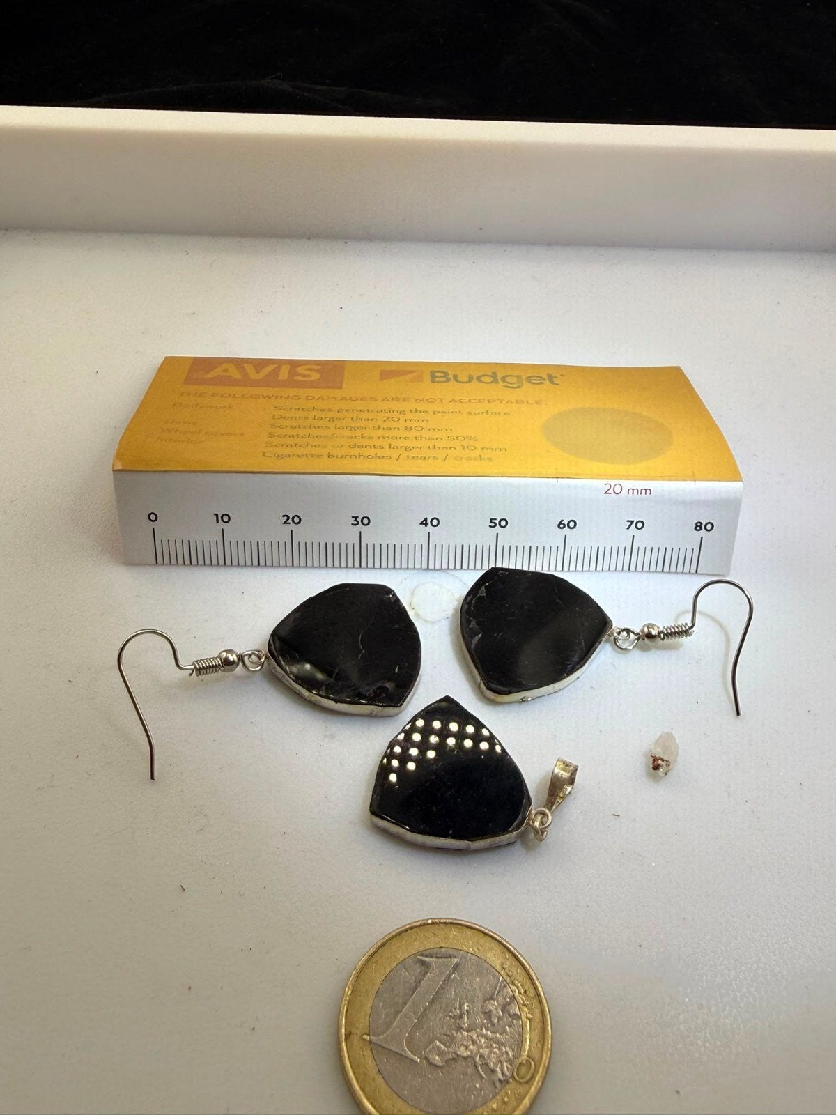 Toermalijn Hanger en Oorbellen Set Zilver N68 - 10.4 gram, Ophalen of Verzenden