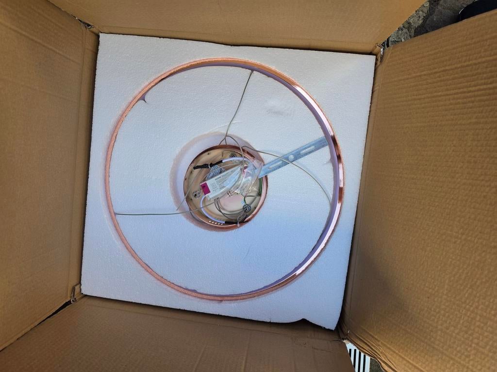 Hanglamp rosé goud nieuw in de doos, Huis en Inrichting, Lampen | Hanglampen, Ophalen of Verzenden, Nieuw, Minder dan 50 cm