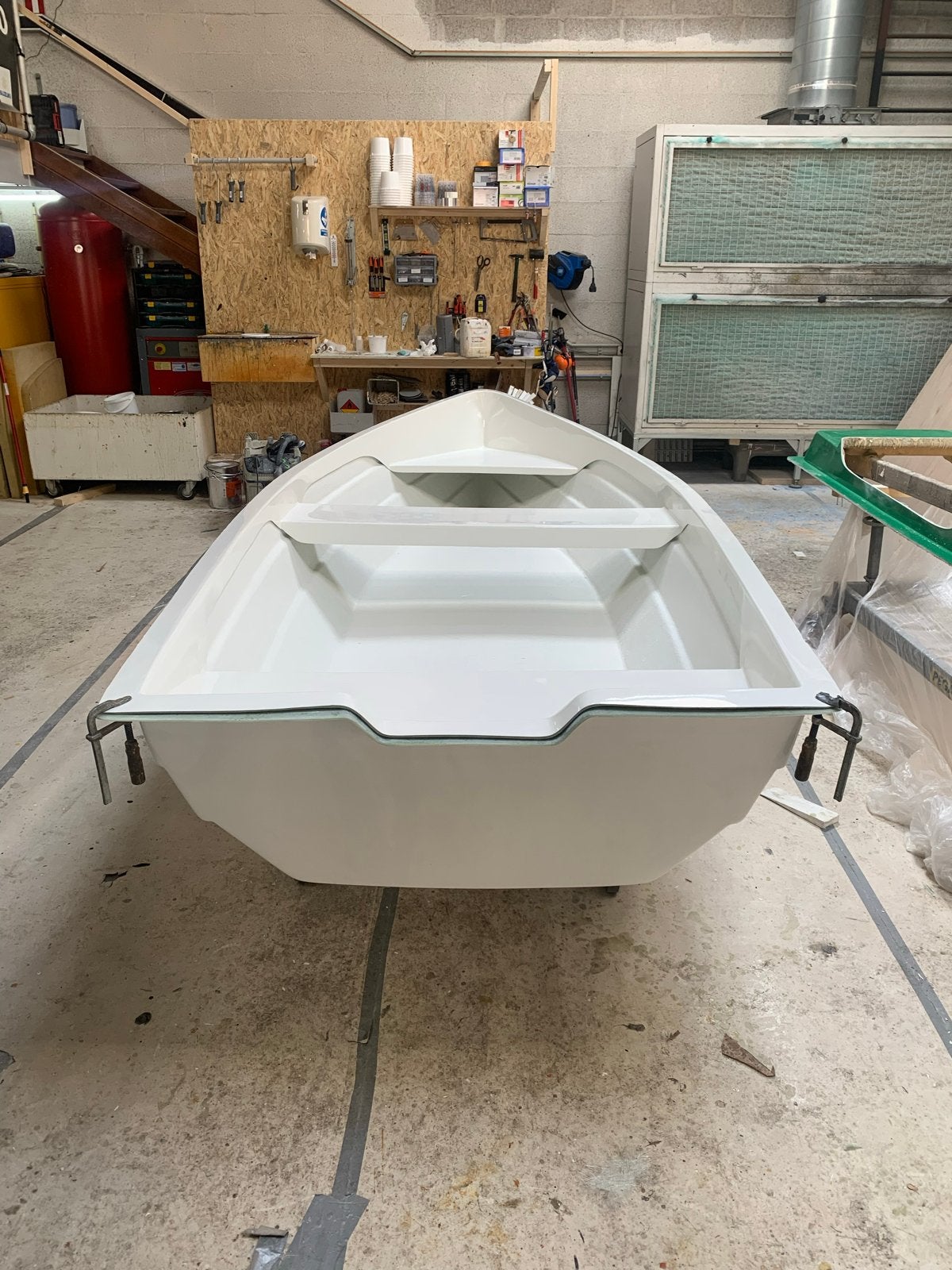 Mal van roeiboot 410x155x55 cm, Watersport en Boten, Roeiboten, Ophalen, Gebruikt, Polyester, Overig typen