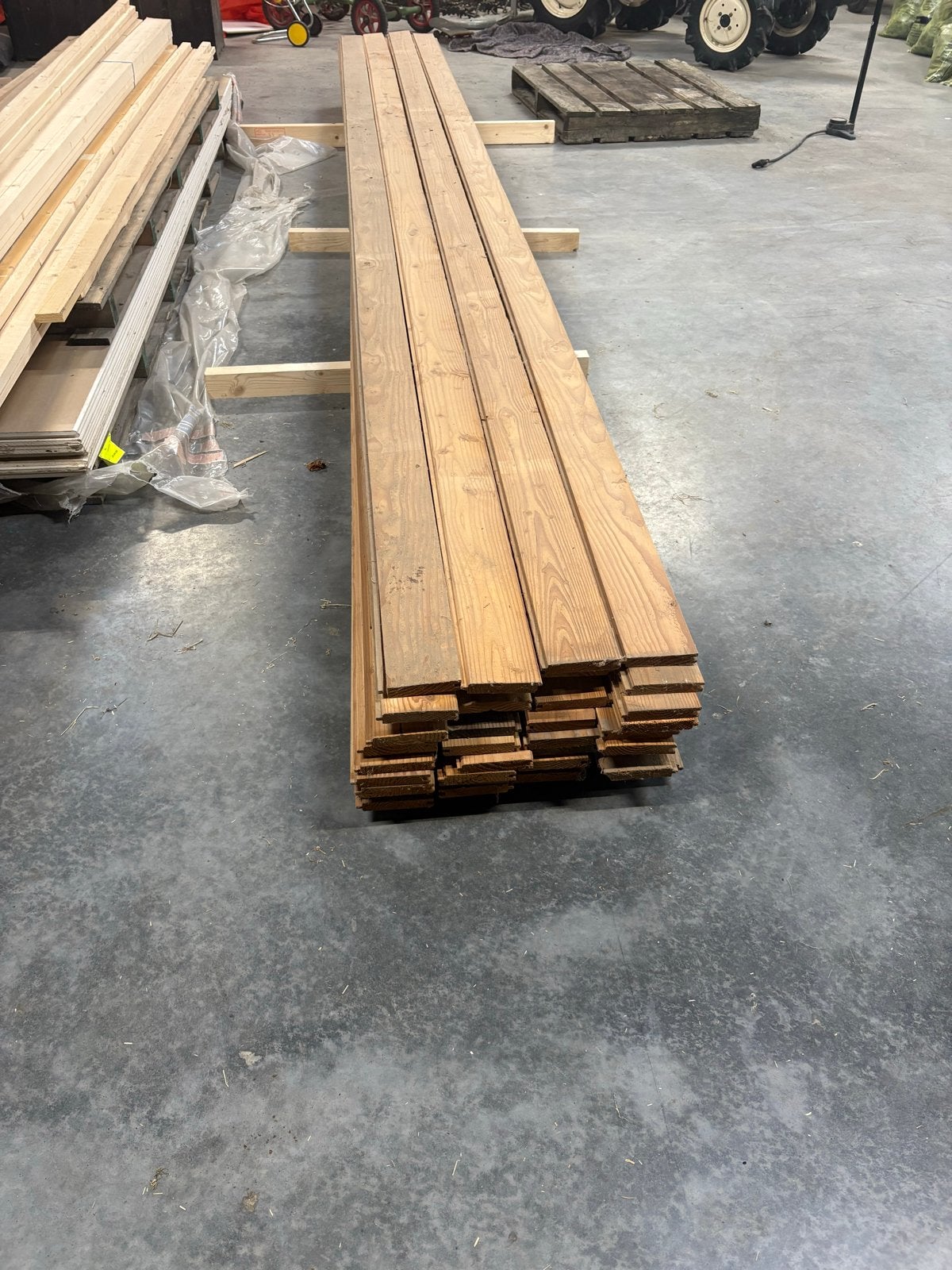 40x Douglas dakbeschot. 18x105mm. 5meter lang, Doe-het-zelf en Verbouw, Hout en Planken, Ophalen, Gebruikt, Minder dan 25 mm, Plank