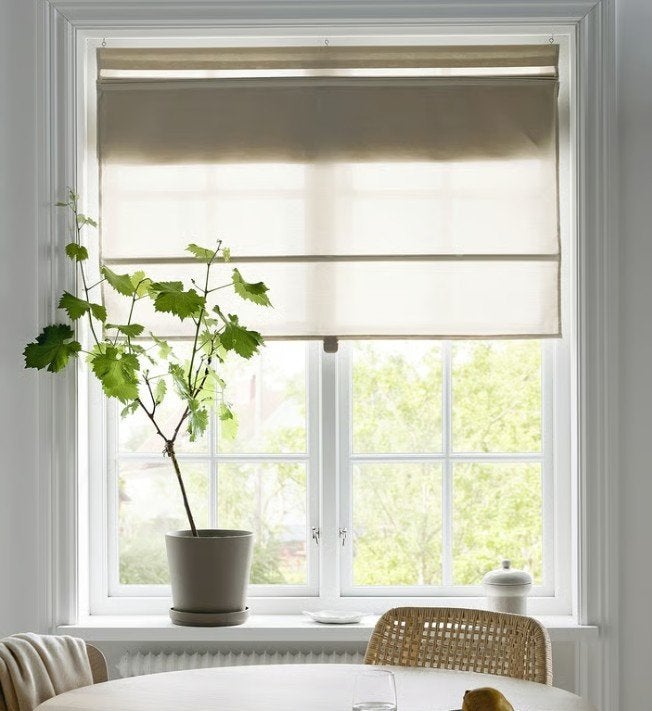 Ringblomma (IKEA) 5x vouwgordijnen beige 80x160cm NIEUW, Huis en Inrichting, Ophalen of Verzenden, Nieuw, Crème