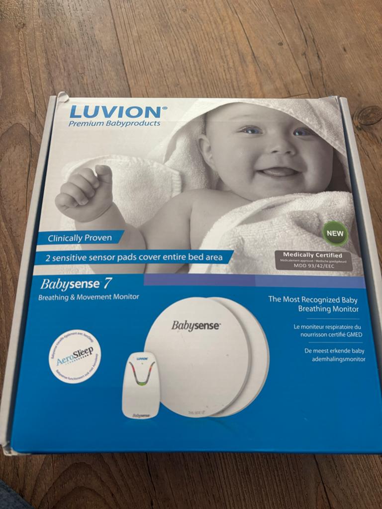 Luvion Babysense 7 Ademhal.monit+2 Sens-pads [Z. Wieghouder], Ophalen, Zo goed als nieuw, Minder dan 100 meter, Digitaal