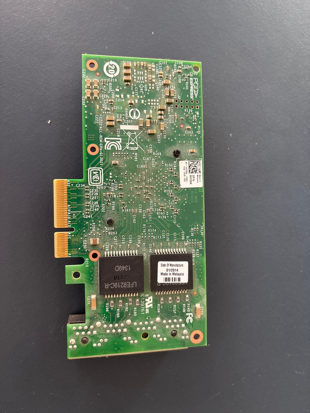 Intel I350-T4 Quad Port Gigabit Ethernet Server Adapter, Ophalen, Gebruikt, Intern
