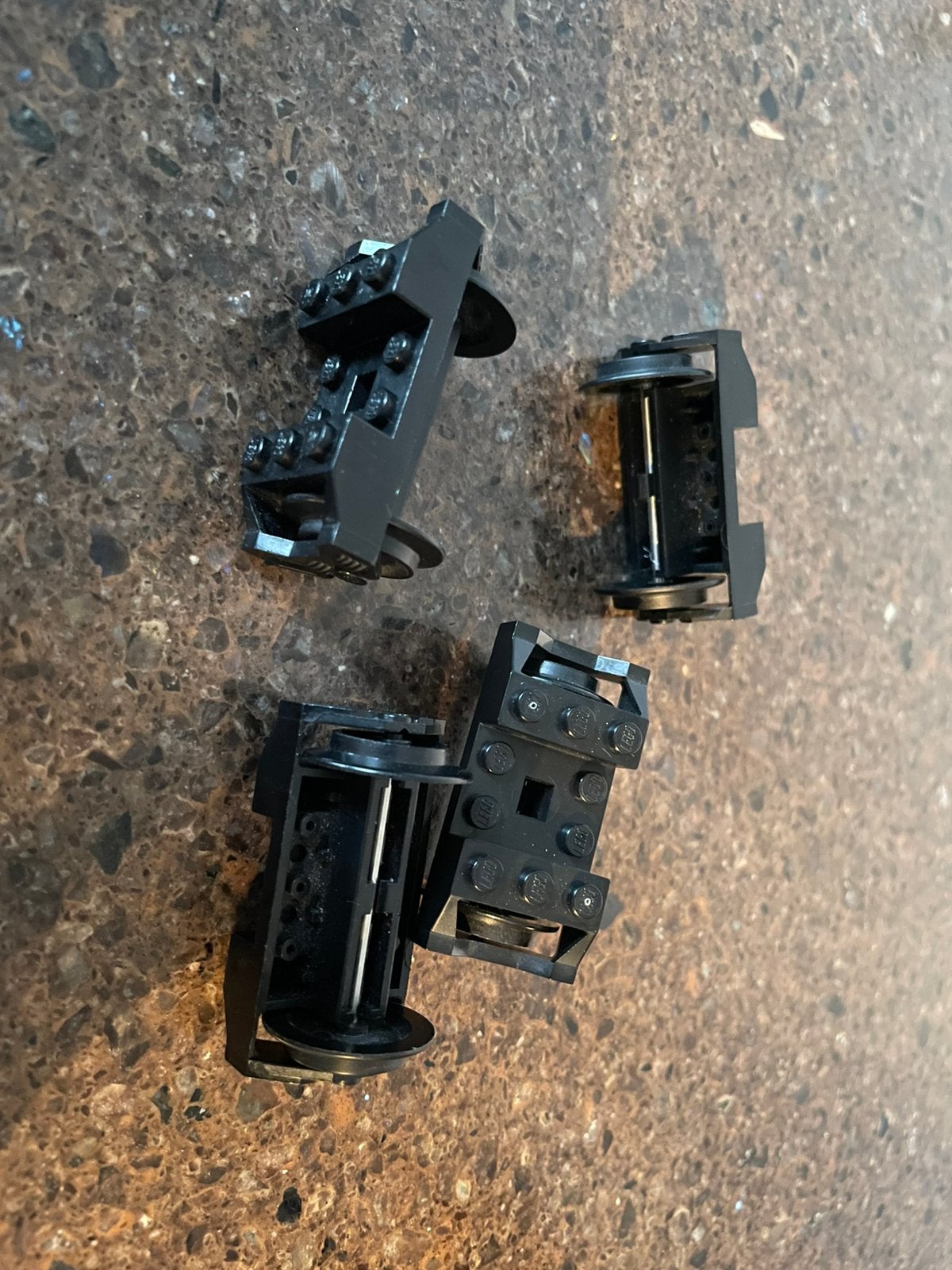Lego trein onderdelen - zwarte wielen (4x), Kinderen en Baby's, Speelgoed | Duplo en Lego, Ophalen of Verzenden, Gebruikt, Lego