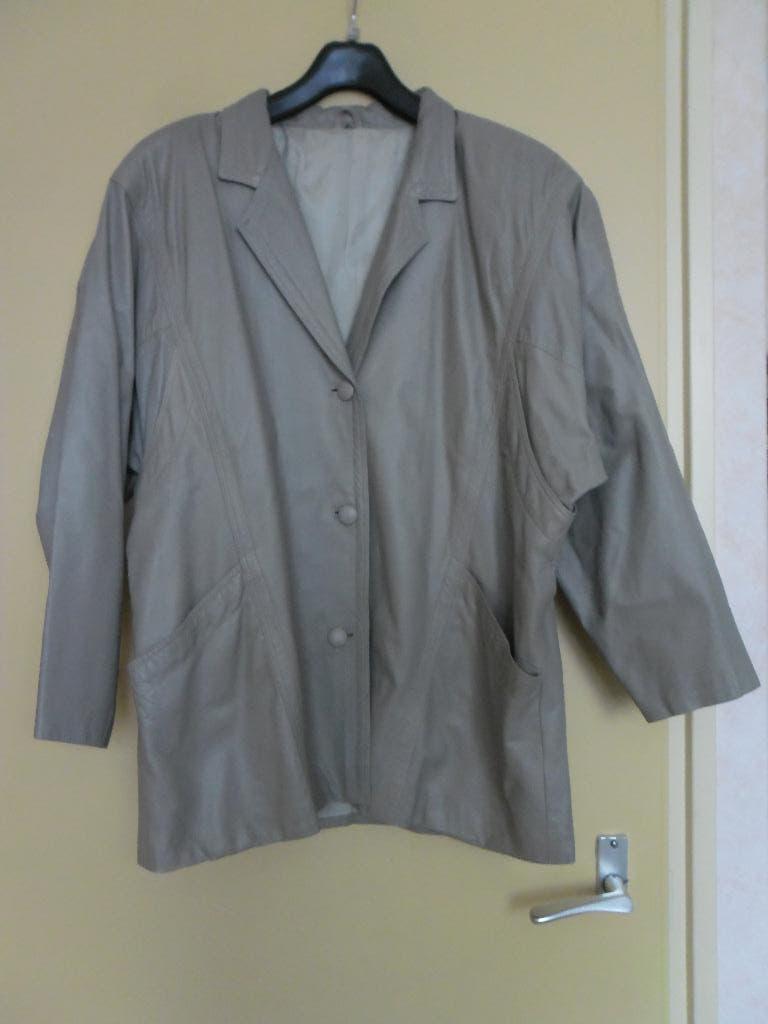 z.g.a.n. leren dames jas. Maat XL, Kleding | Dames, Jassen | Zomer, Canavesi, Beige, Maat 46/48 (XL) of groter, Ophalen of Verzenden