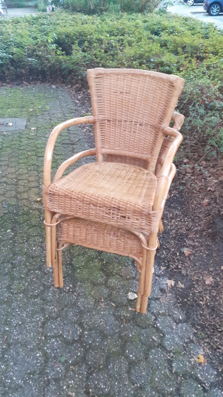 rieten tuinstoelen, Ophalen, Gebruikt, Rotan