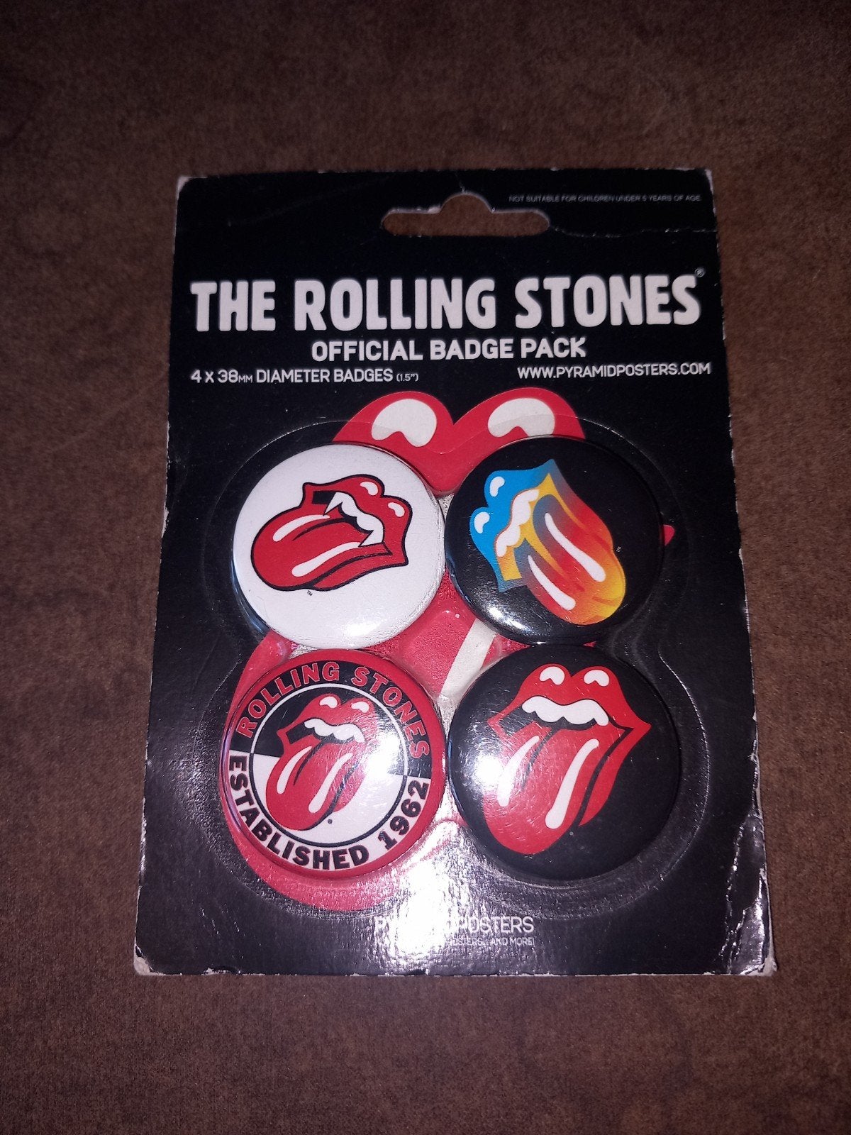 The Rolling Stones Official Badge Pack - 4 Badges, Verzamelen, Speldjes, Pins en Buttons, Pyramid Posters, Onbekend, Nieuw, Ophalen of Verzenden