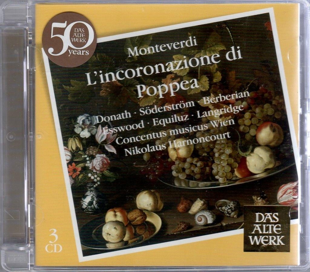 NIEUW 3CD Monteverdi: Poppea / Harnoncourt, Ophalen of Verzenden, Barok, Nieuw in verpakking, Vocaal