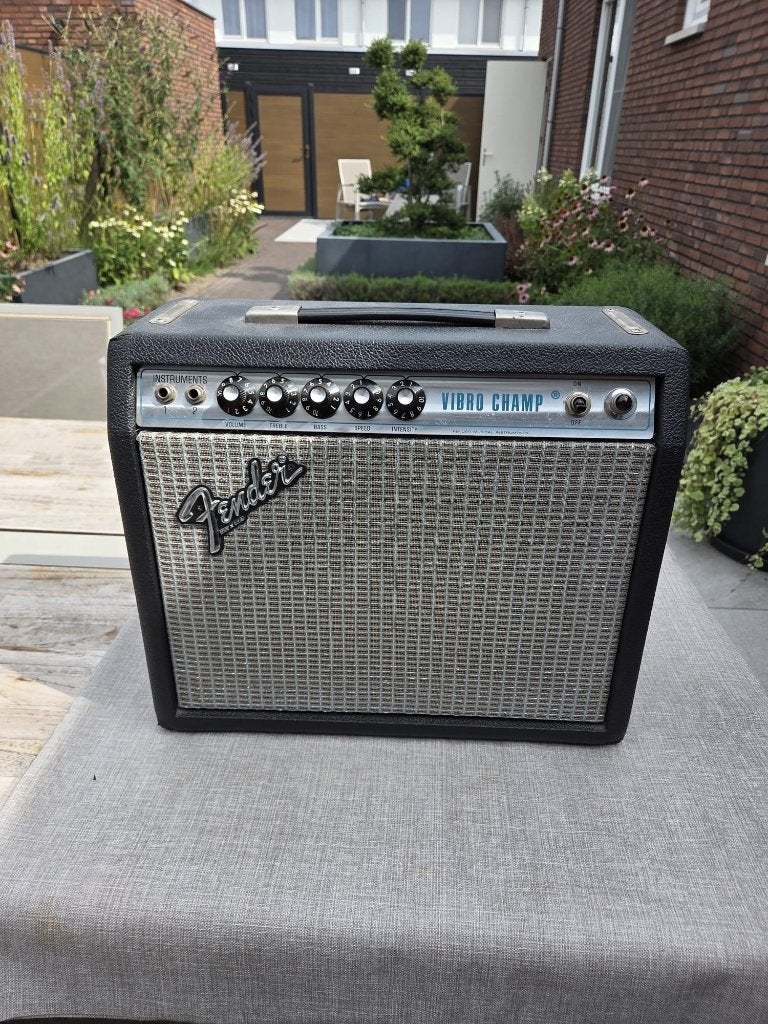 Fender Vibro Champ gitaarversterker 1978, Ophalen, Gebruikt, Gitaar, Minder dan 50 watt