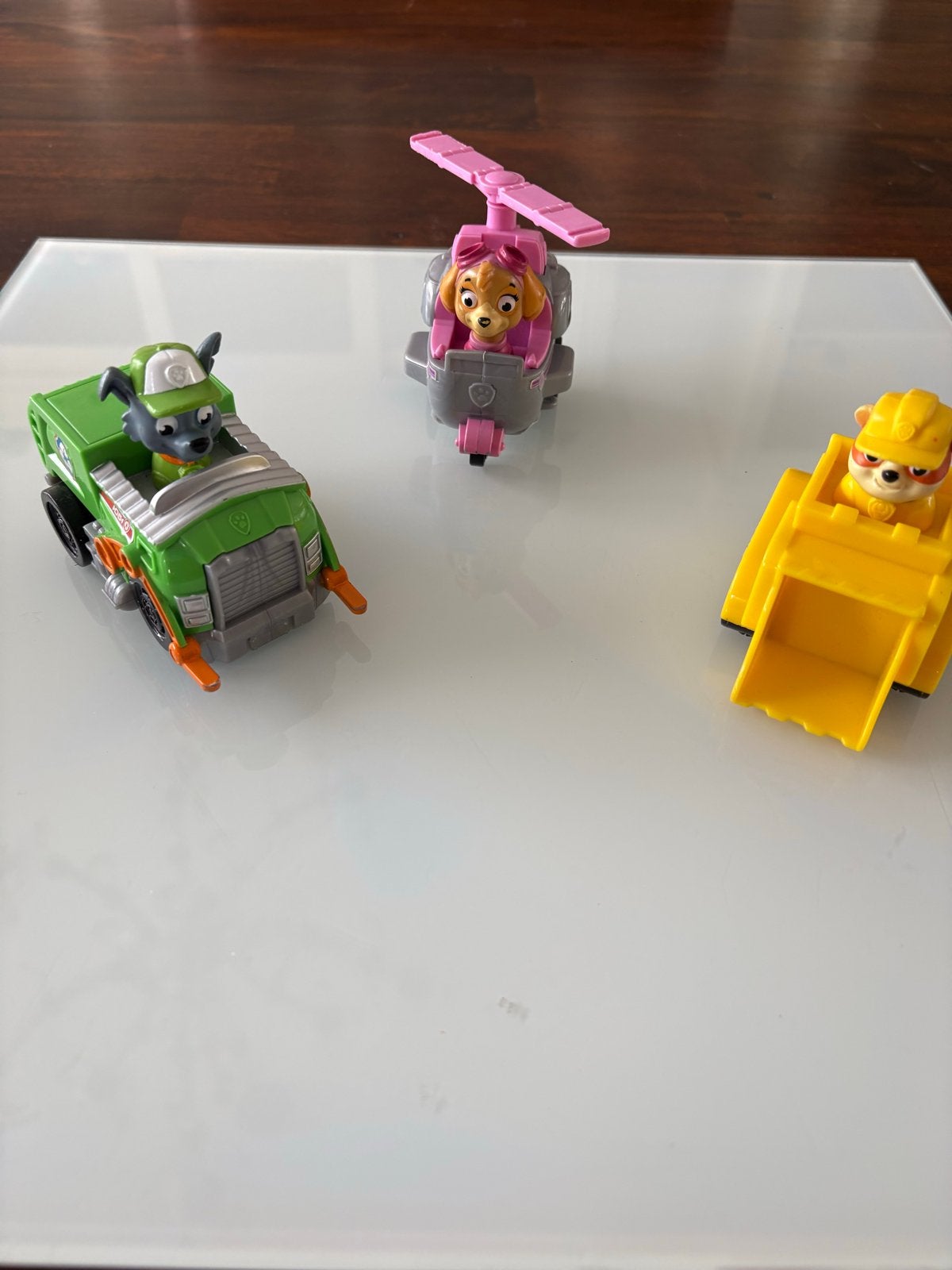 Paw Patrol voertuigen set - Skye, Rocky, Rubble, Ophalen of Verzenden, Gebruikt