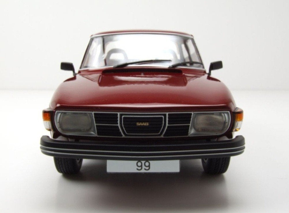 1:18 Saab 99 Turbo uit 1977 Rood Model Car Groep, Hobby en Vrije tijd, Modelauto's | 1:18, Ophalen of Verzenden, Nieuw, Auto, Overige merken
