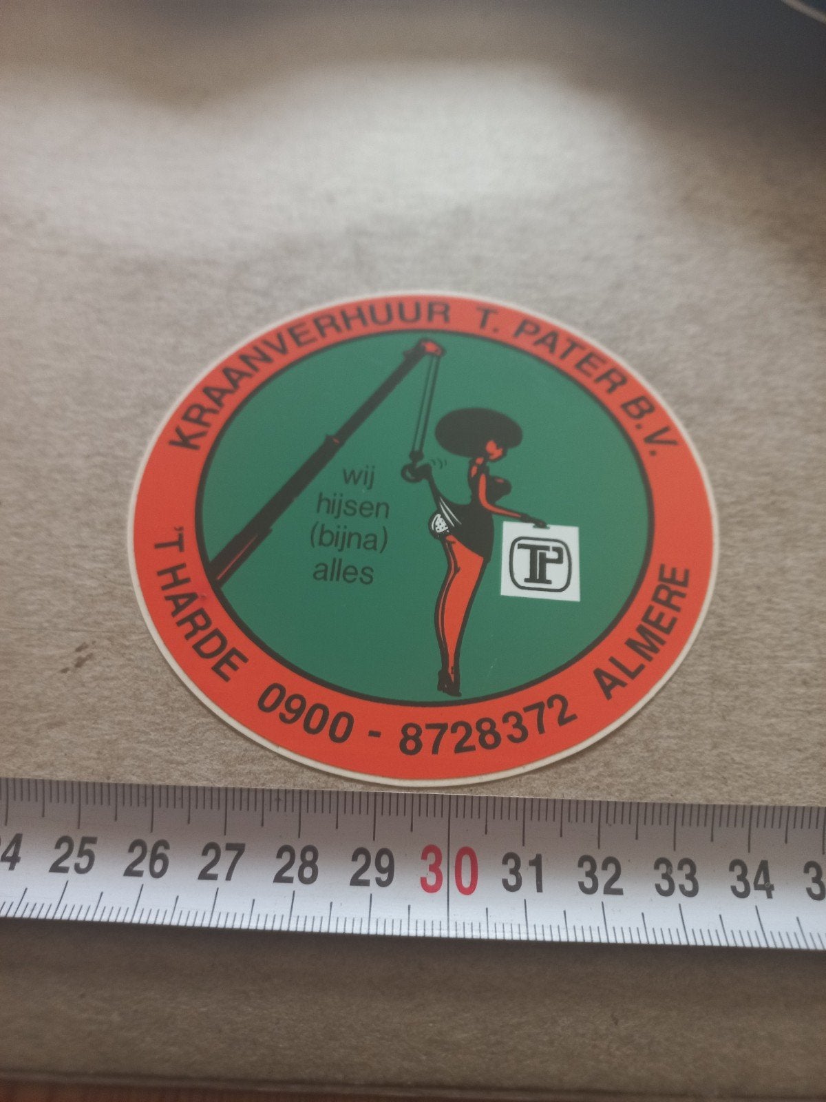 Kraanverhuur transport pater  t harde Almere, Verzamelen, Stickers, Ophalen of Verzenden, Zo goed als nieuw
