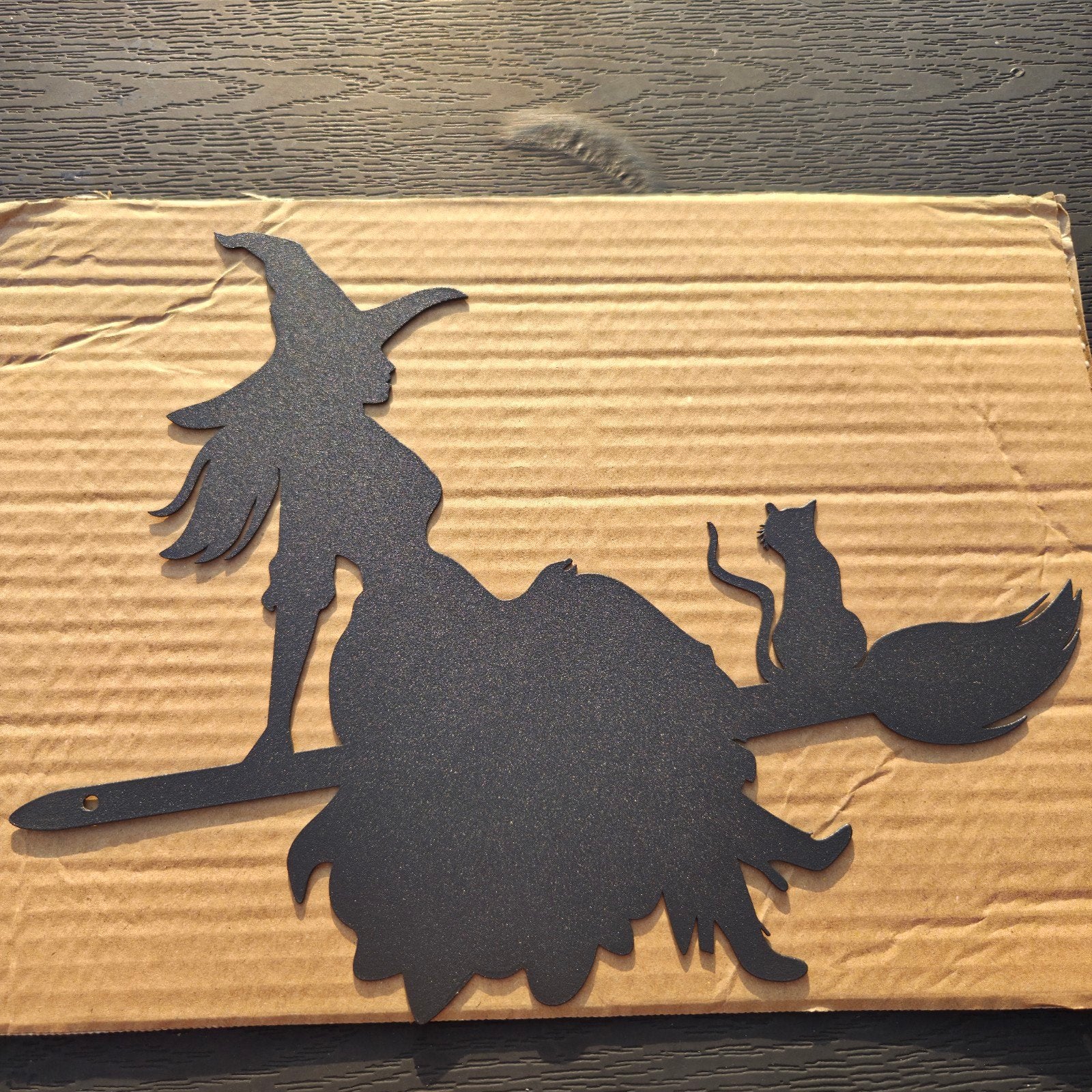 Heks bezemsteel zwarte kat witch Halloween Herfstdecoratie, Tuin en Terras, Ophalen of Verzenden, Nieuw