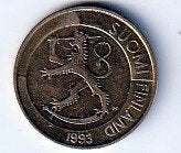 1  markka  1993   Finland. km. 76  ( 0,50 euro ), Ophalen of Verzenden, Overige landen, Losse munt