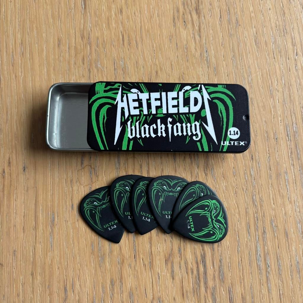 Dunlop PH112T114 James Hetfield Black Fang Tinbox Ultex 1.14, Ophalen of Verzenden, Zo goed als nieuw, Elektrische gitaar