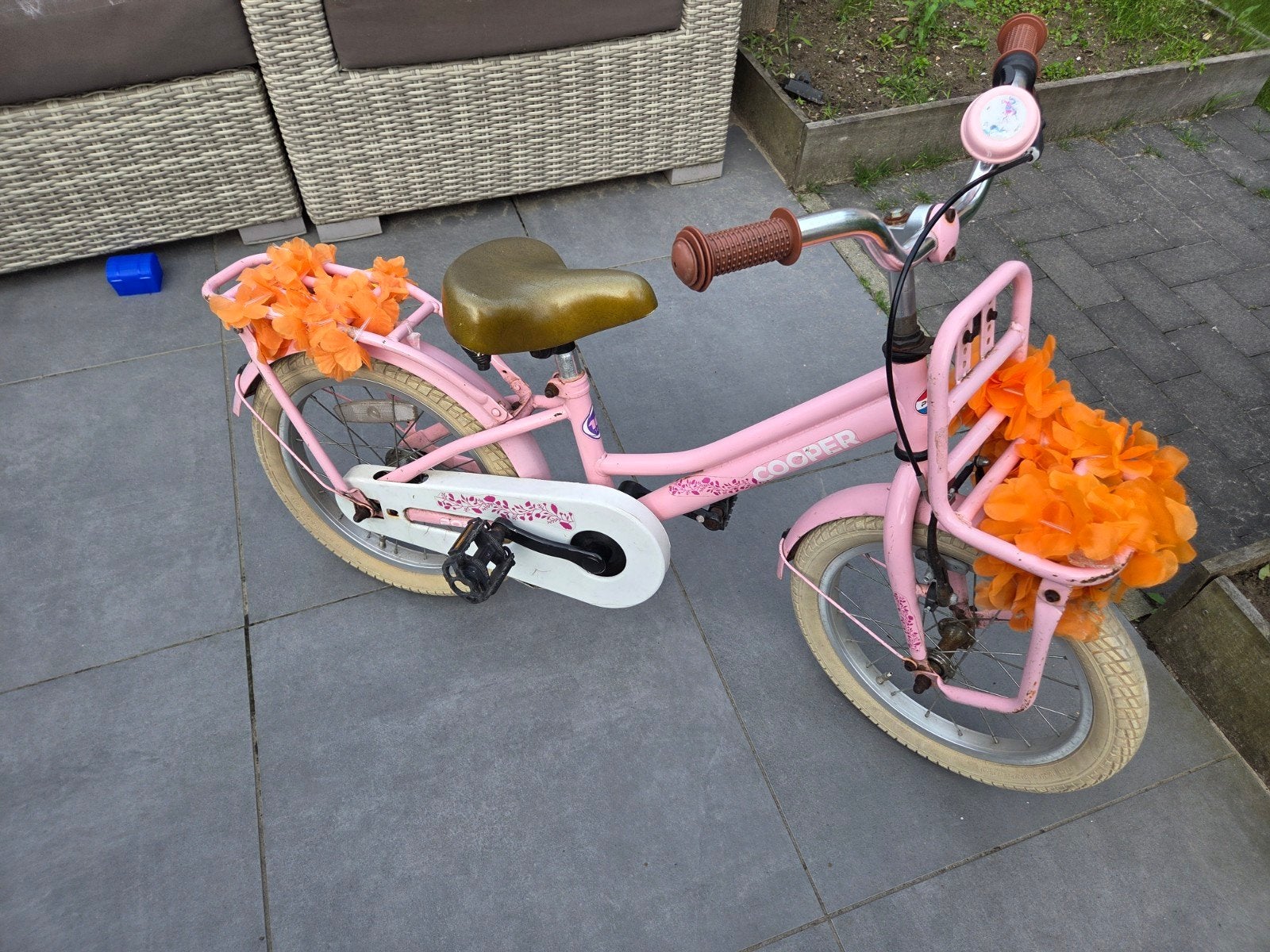 16 inch kinderfiets - Gebruikt met roestplekjes, Fietsen en Brommers, Fietsen | Kinderfietsjes, Ophalen, Gebruikt, 16 tot 20 inch