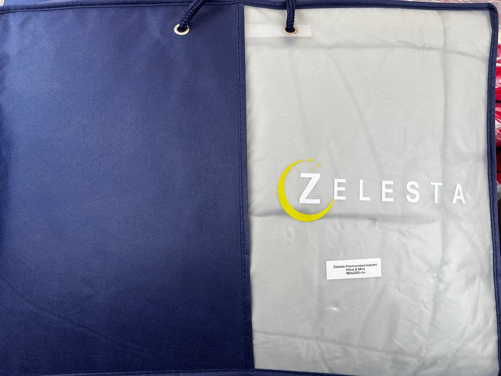 Zelesta premiumbed Katoen Olive Mint NIEUW, Wit, Ophalen of Verzenden, Deken of Dekbed, Nieuw