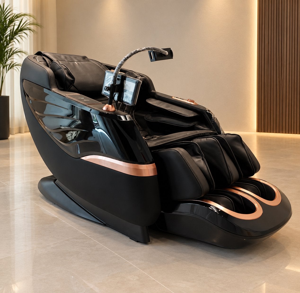 Luxe 4D Massage Stoel Full Body Warmte Voetmassage, 100 tot 125 cm, Leer, Ophalen of Verzenden, Zo goed als nieuw
