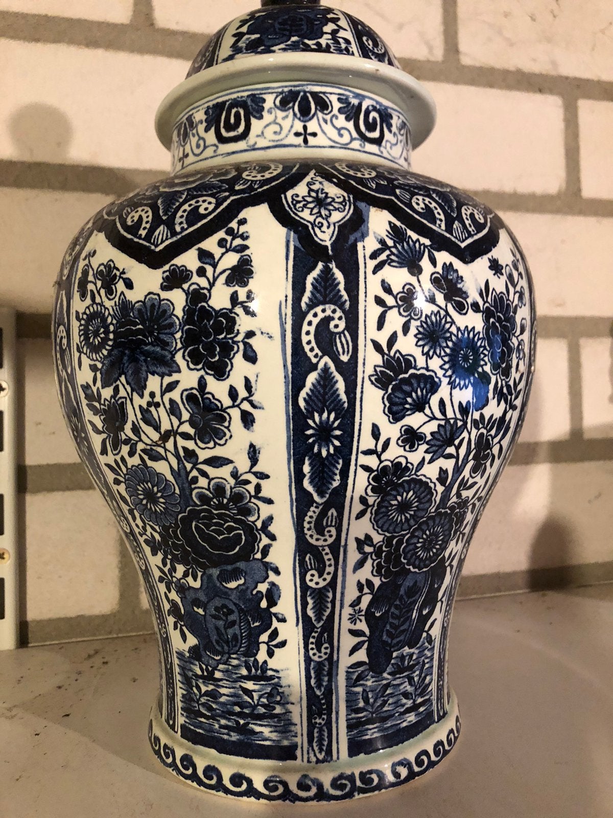 Delfts blauw Boch vaas Vintage antiek, Ophalen