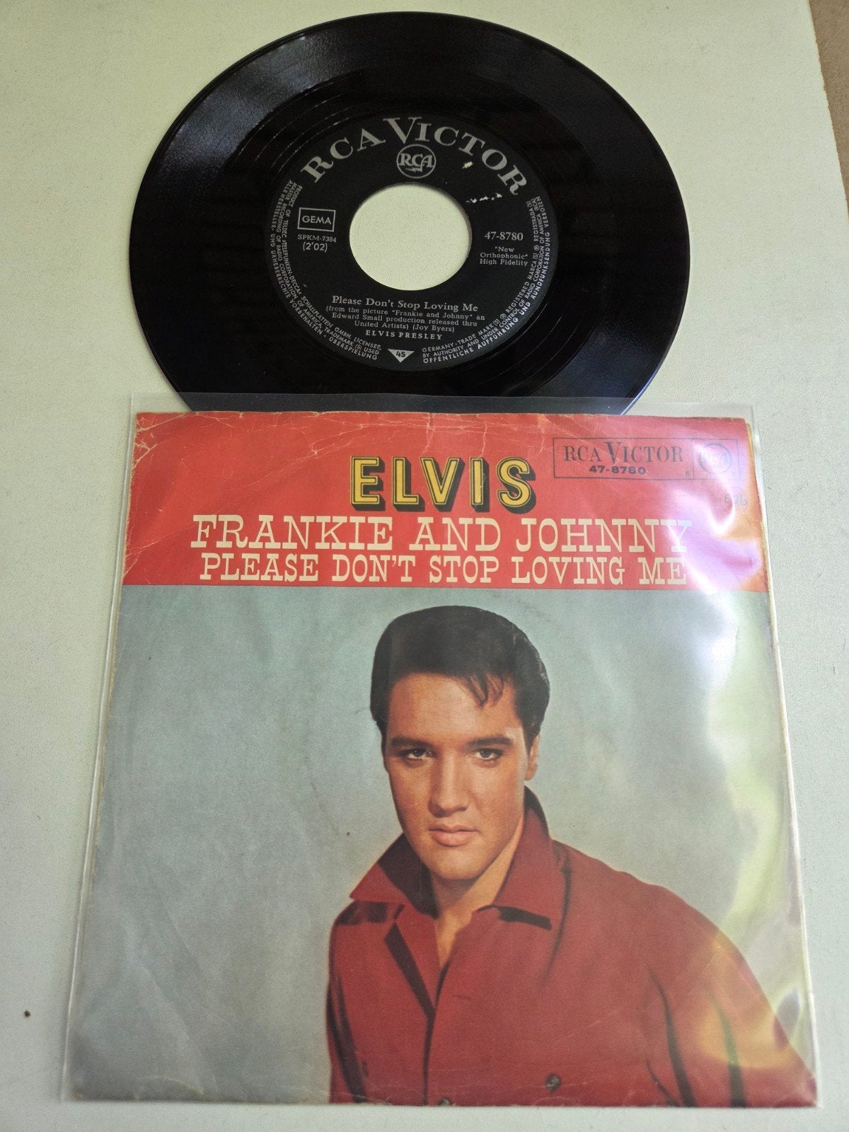 Elvis Presley  - Frankie and Johnny  Please Don't Stop Lovin, Cd's en Dvd's, Vinyl Singles, Ophalen of Verzenden, Zo goed als nieuw