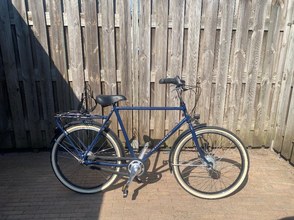 Degelijke stadsfiets - Blauw, 26 inch, met handrem, Velgrem, Nieuw, Guldemond, Handrem