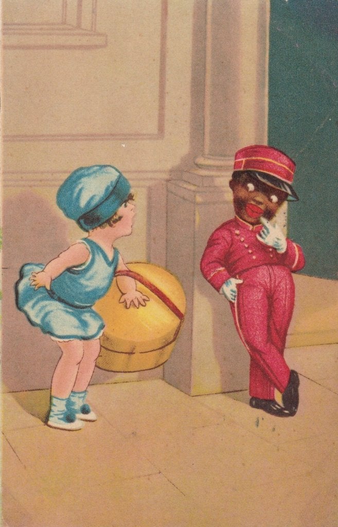 Black kids. Kinderen. Grappige oude AK. 1932, Verzamelen, Verzenden, 1920 tot 1940, Gelopen, Kinderen