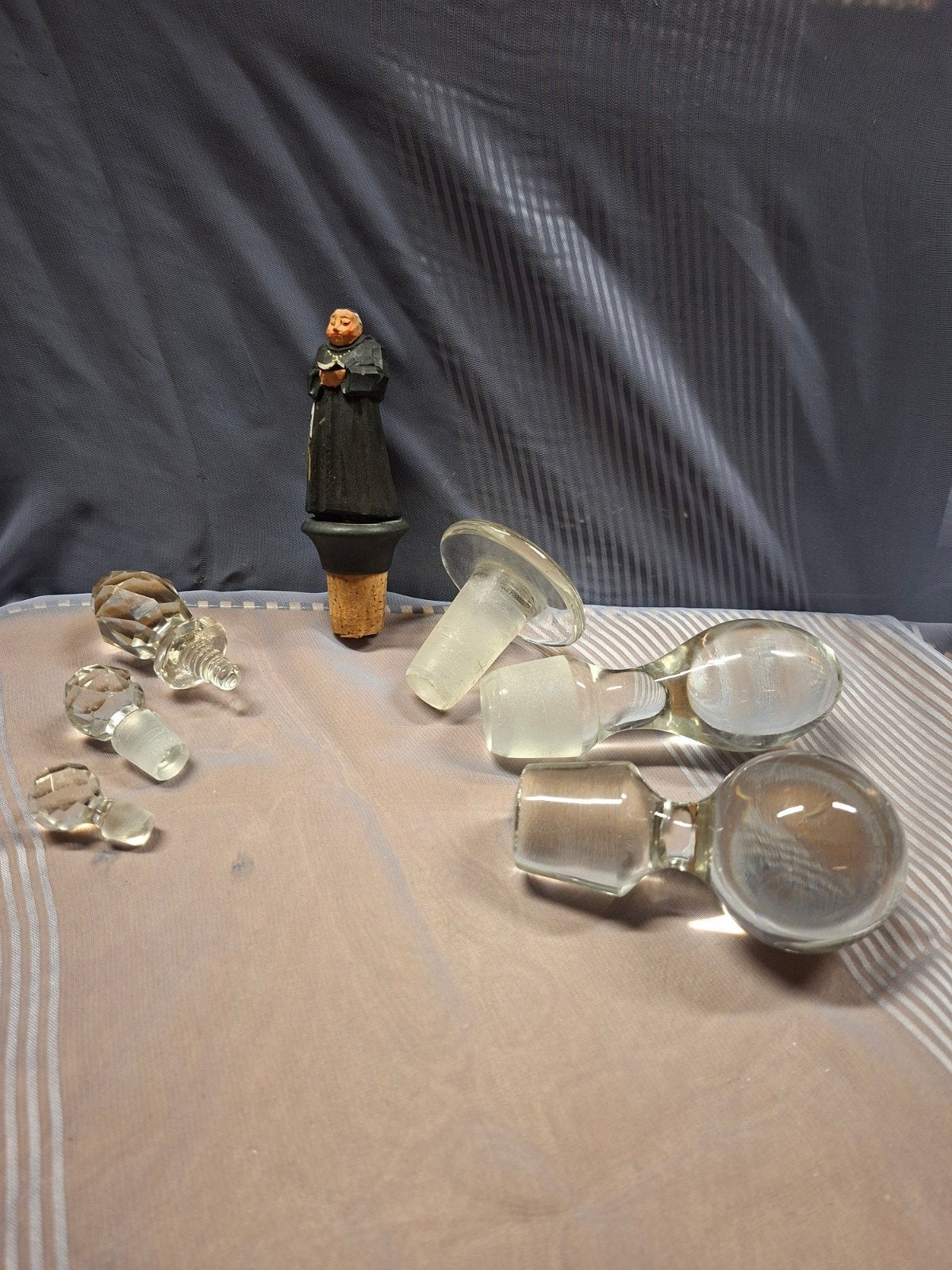 Partij antieke & vintage karafstoppen (7 stuks), Ophalen of Verzenden