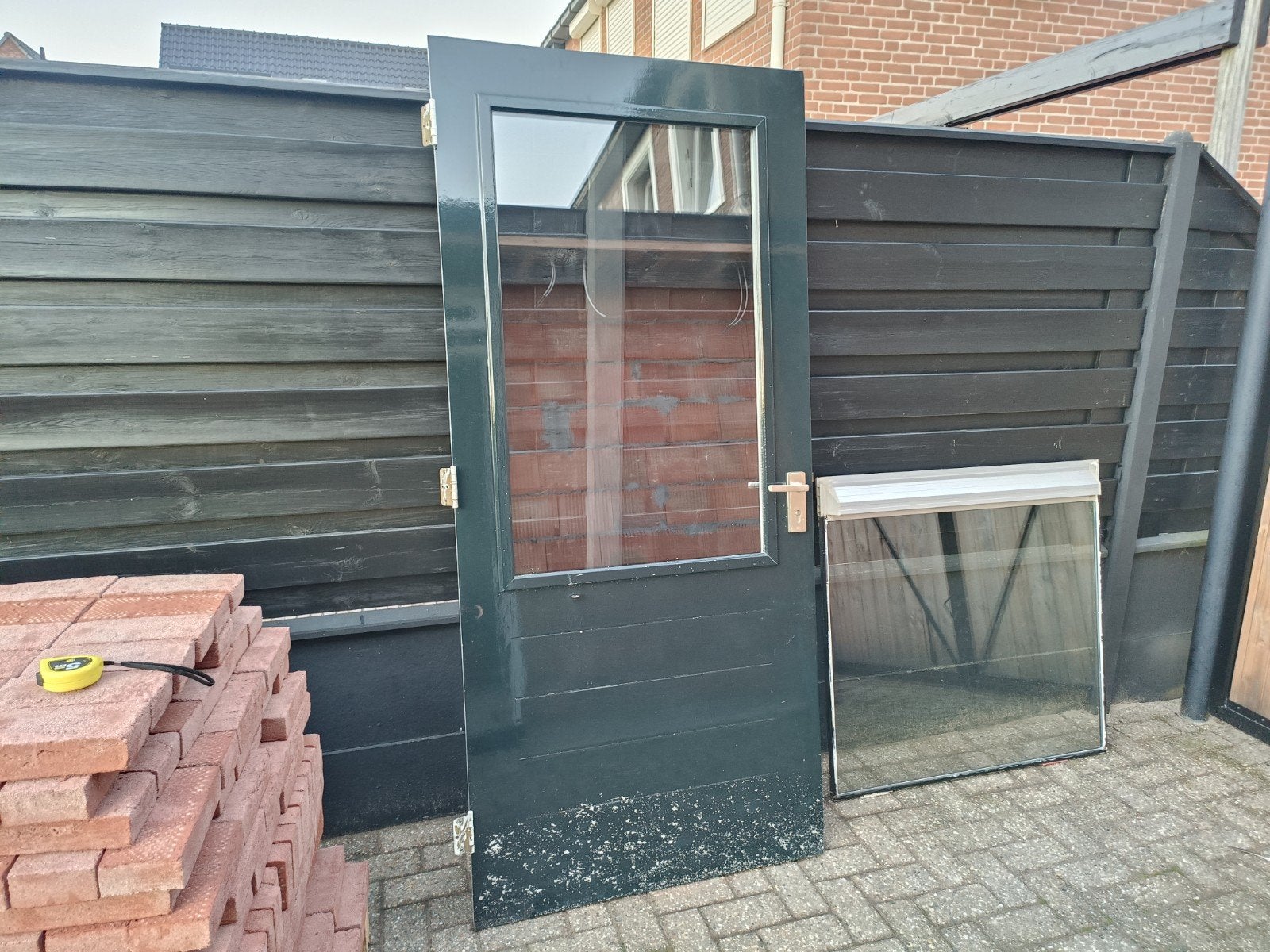 achterdeur, Doe-het-zelf en Verbouw, Ophalen, Gebruikt, 80 tot 100 cm, Buitendeur