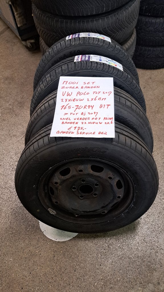 Mooi set Polo banden 165/70R14  2 nieuw 2 x 6 mm NU € 175,-, Auto-onderdelen, Banden en Velgen, Ophalen, 14 inch, Seat, Banden en Velgen