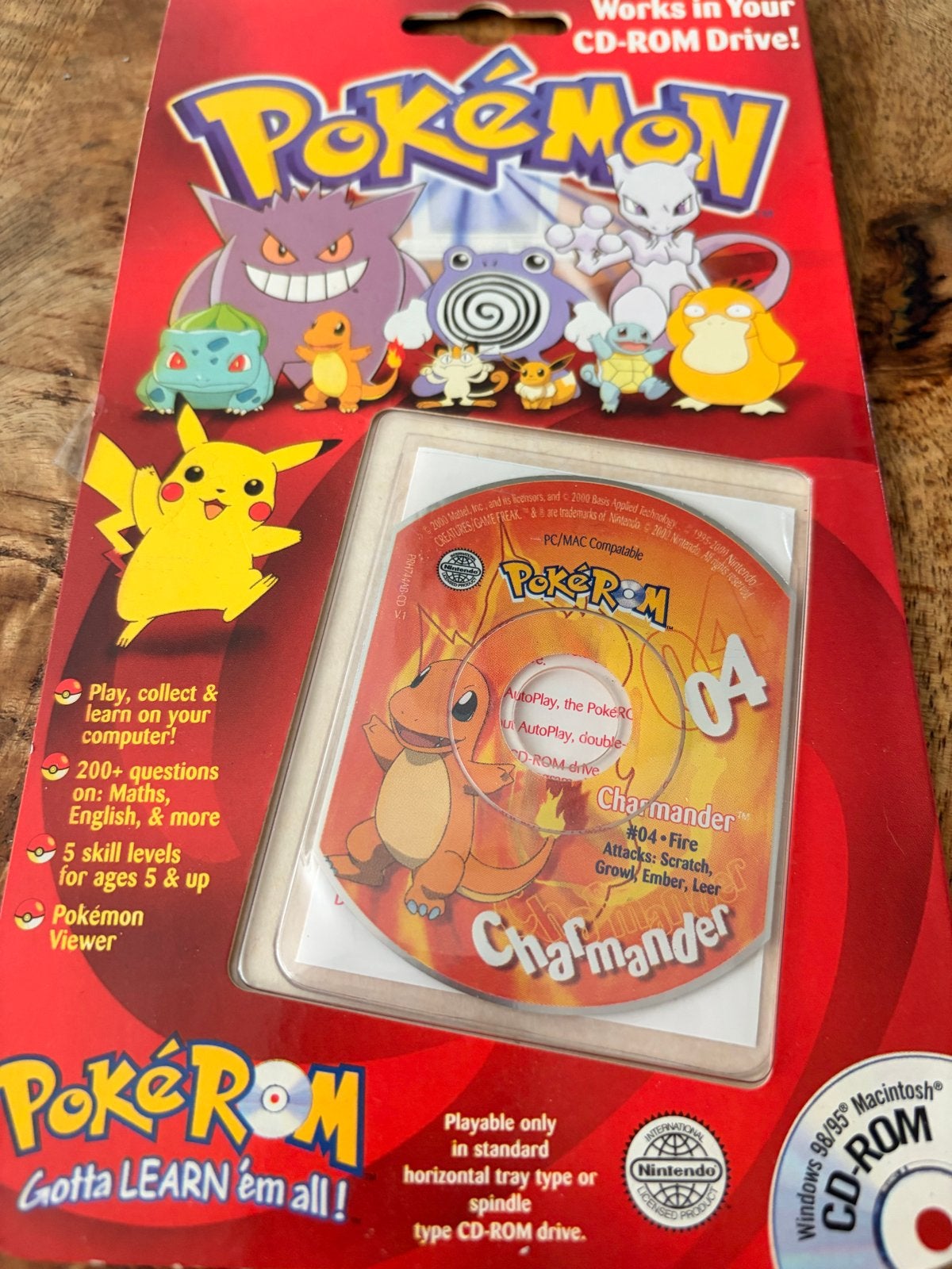Pokémon Rom CD-ROM - Charmander (PC/Mac), Puzzel en Educatief, 1 speler, Nieuw, Ophalen of Verzenden