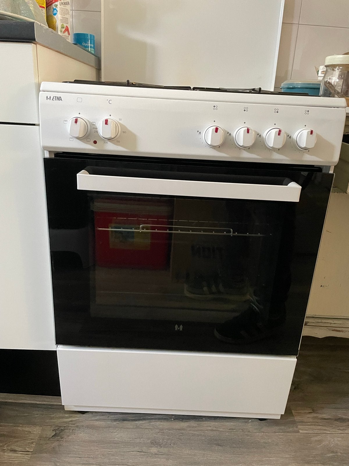 Etna gasfornuis met oven en afzuigkap, Witgoed en Apparatuur, Ophalen, Gebruikt, 60 cm of meer, 4 kookzones