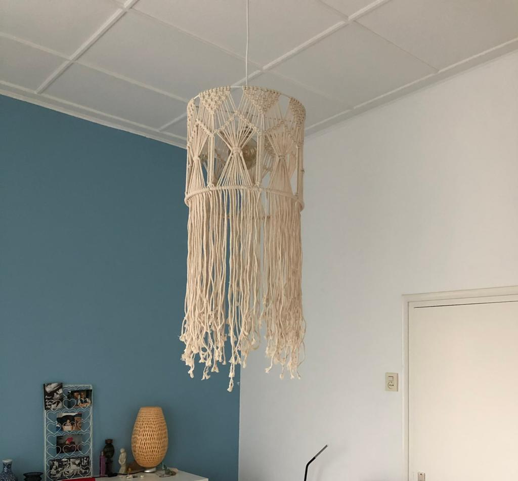 Macramé hanglamp - Boheemse stijl, Ophalen, Gebruikt