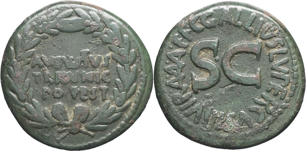 Romeinse Dupondius Augustus (Rome), Ophalen of Verzenden, Italië
