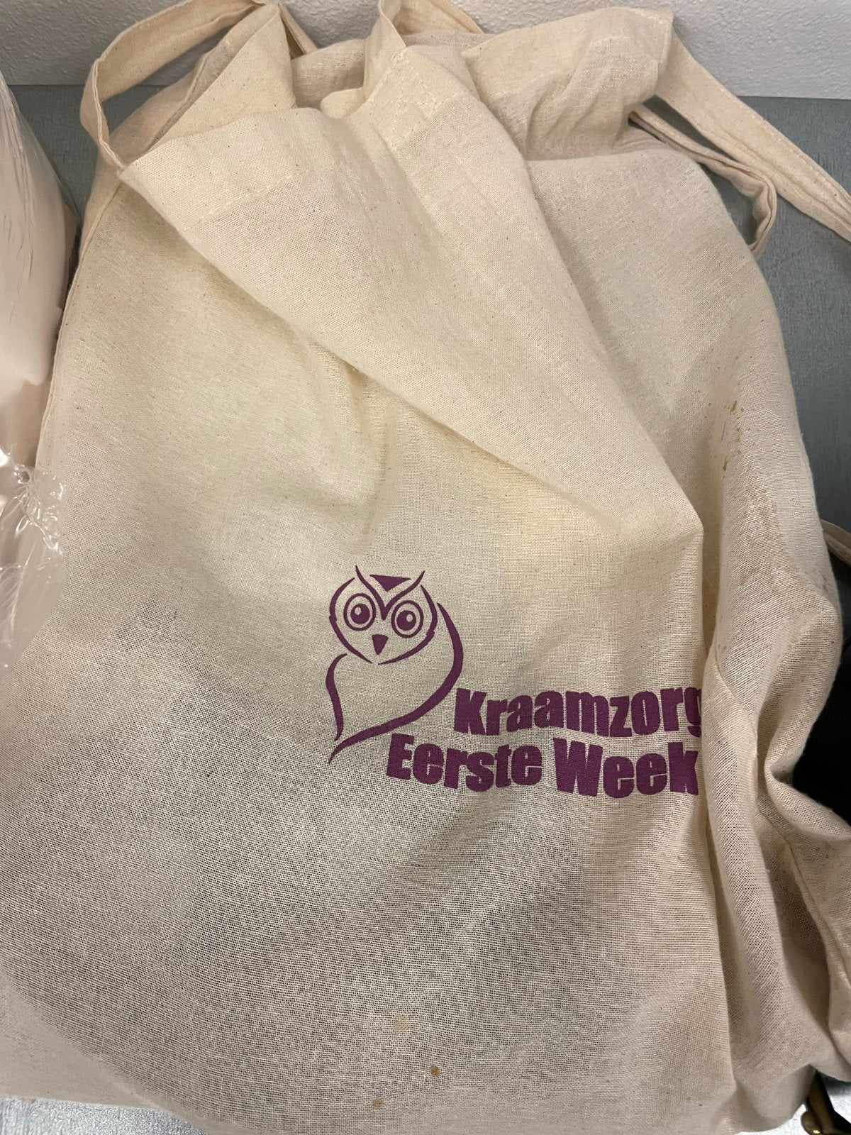 Tote bag Kraamzorg Eerste Week, Ophalen of Verzenden, Nieuw, Beige, Shopper
